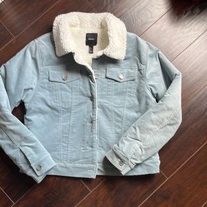 Velour jacket with Sherpa